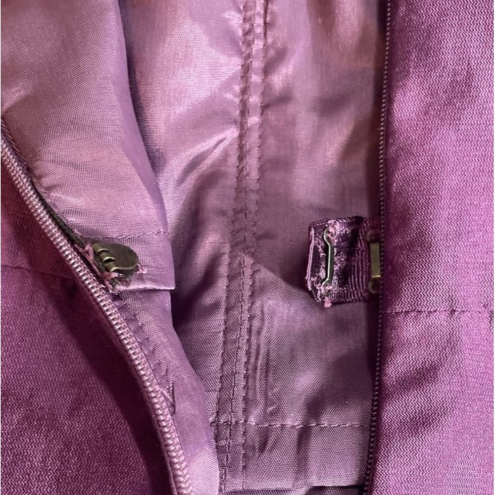Adrianna Papell Cocktail Dress Womens 14‎ Purple Silk Sleeveless Bow Mini NEW - Picture 12 of 12
